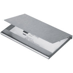 Aluminium card holder in a matt finish