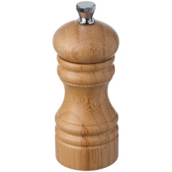 Bamboo Salt/Pepper mill with long-life ceramic grinder mechanism.