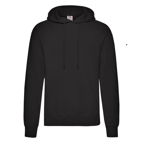 Classic Hooded Sweat is available in sizes M, L, XL, 2XL and comes in white, black, bottle green, red, burgundy, orange, royal blue, heather grey, deep navy, light graphite, new sky blue, azuer blue, royal blue, red colours