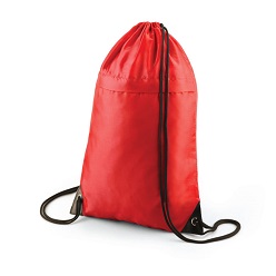 Drawstring with zip 210 denier material with front zip pocket