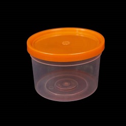 350ml Plastic tub with lid in various colours available