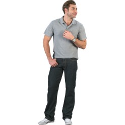 Features include side pockets, back pockets with embroidered detail. Regular fit, 12.5oz, 100% Cotton