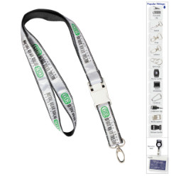 Reflective Double Layer Printed Lanyard