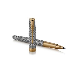 Parker Sonnet Rollerball Pen-Chiselled Silver GT