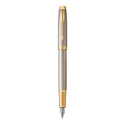 Parker IM Fountain Pen-Premium Warm Silver GT