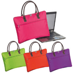 Modern padded Laptop Bag in trendy colours, with 2 PU carry handles, front zippered compartment, made of 190T Nylon