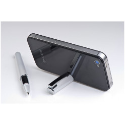 With touch-tip and an integrated tablet/smartphone stand in the lid.