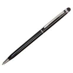 Partner your brand or logo with this stylish and slim ballpoint stylus pen perfect for any touchscreen devise. It features a metal barrel, and contains black German-manufactured ink.