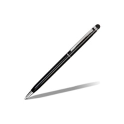 Partner your brand or logo with this stylish and slim ballpoint stylus pen perfect for any  touchscreen devise. It features a metal barrel, and contains black German-manufactured ink. 