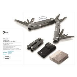 A great promotional multi tool with a high perceived value. Pre-engraved Swiss Peak logo on multi-tool Swiss Peak badge on pouch low cadmium compliant Functions knife / saw / Phillips screwdriver / pliers / small blade / medium flat screwdriver / dual can & bottle opener / bit socket / file ? stainless steel closed 10.5 ( l ) x 4.5 ( w ) x 2 ( h ) open 16 ( l ) x 6.8 ( w ) x 2 ( h ) 1680D pouch 13 ( l ) x 5.6 ( w ) x 3 ( h ) presentation box 15.4 ( l ) x 14.3 ( w ) x 4 ( h )