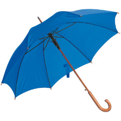 Automatic Umbrella with Wooden hook handle and tip. 190T polyester